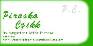 piroska czikk business card